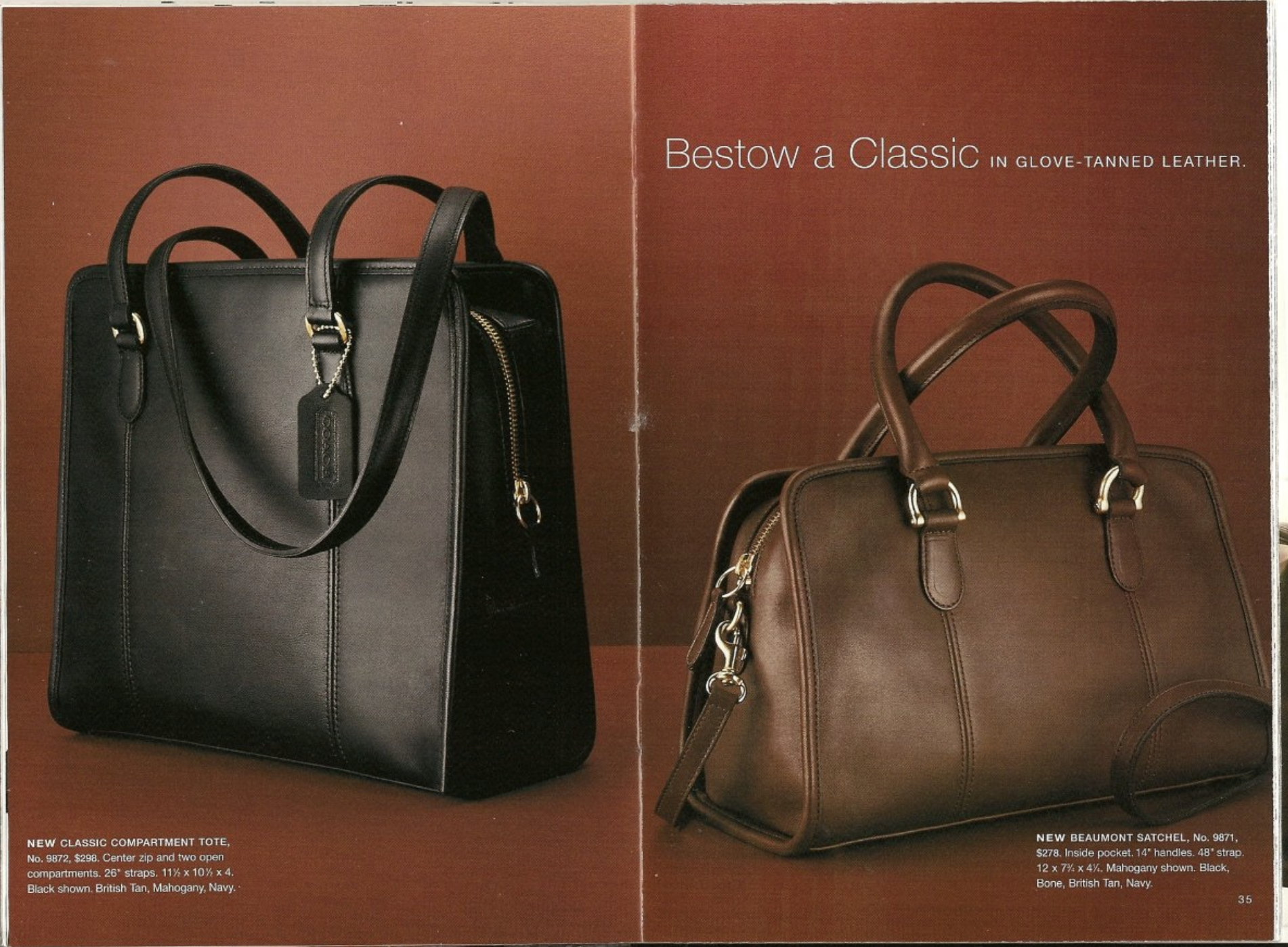 【COACH 】小型ボストンバッグ Classic Compartment Tote - Style 9872