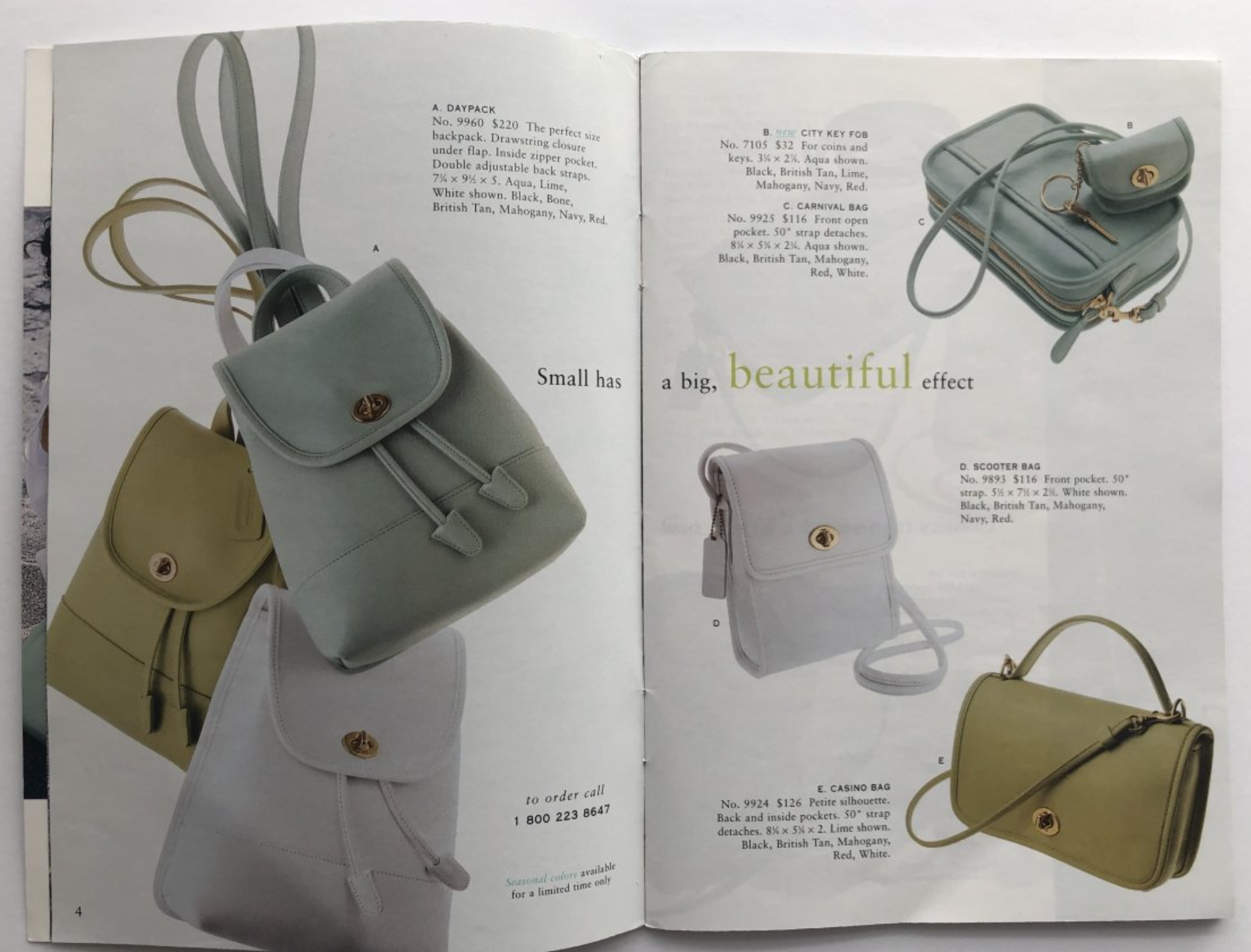 Coach Vintage - LIME Daypack Backpack 9960 - USA 1997 Leather backpack Coach Green in Leather - 64321006 main image 2